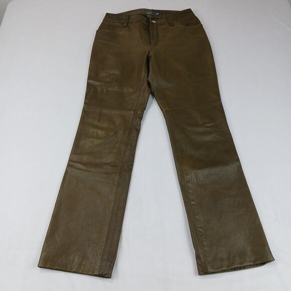 3 PC GAP Leather Boot Cut Pants Womens 28 x 29 Lined 5 Pocket Jeans Style Biker - Picture 15 of 16